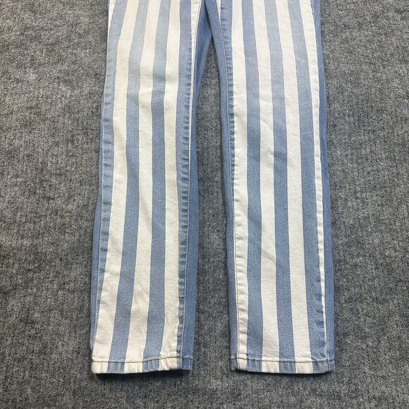 Guess x ASAP Rocky Womens Jeans 26 Blue Striped Hip Hop Faded Vintage Rocker - Picture 3 of 12